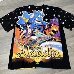 Street Couture Disney Aladdin All Over Print T-Shirt Modern Bootleg Size 3XL